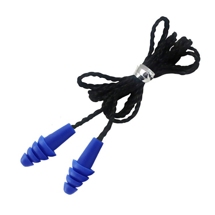 32dB Reusable Silicone Earplugs with Cotton Cord Ear Plugs Hearing Protection