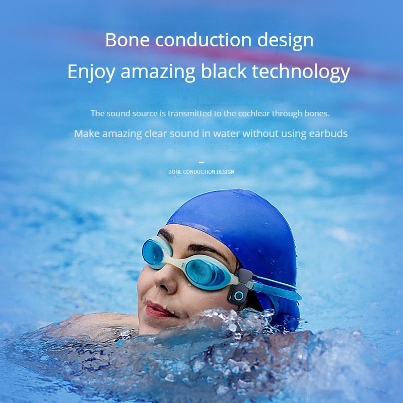 Hanging neck bone conduction swimming Blue tooth headset sports running gaming headset ultra long standby