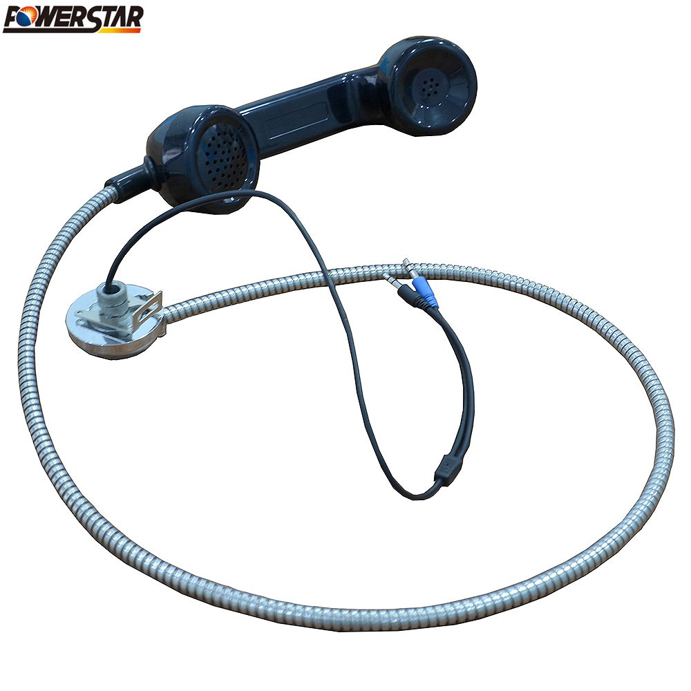 Manufactory Custom Armoured Waterproof Handset Call Center Headset Cord Public Telephone Retro Payphone Handset