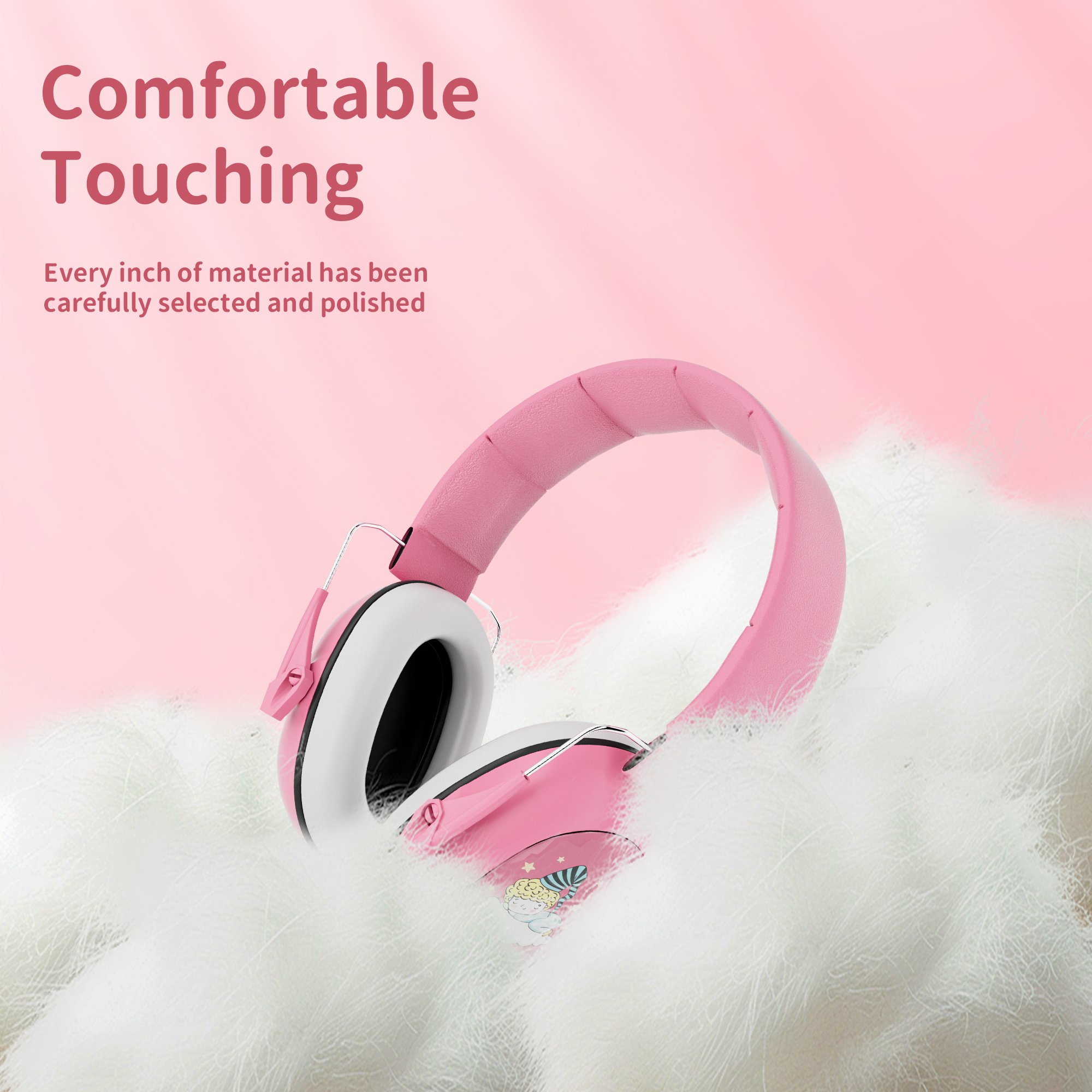 GS150 Custom Logo Kids Noise Reduction Hearing Protection Cute Soundproof Sleep Ear Muffs Children Ear Defenders Earmuff