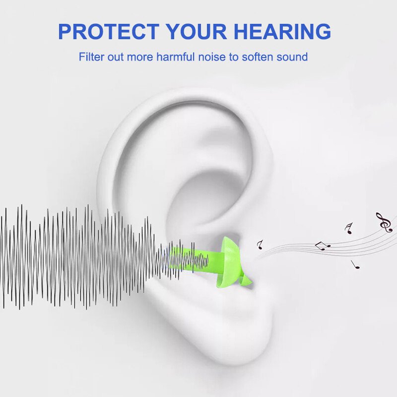 Wholesale Reusable Waterproof Earplugs 32dB Noise Reduction Silicone Ear Plugs with Case