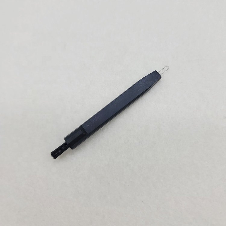 High quality customized hearing device small plastic cleaning brush,hearing protection earwax clean mini brush