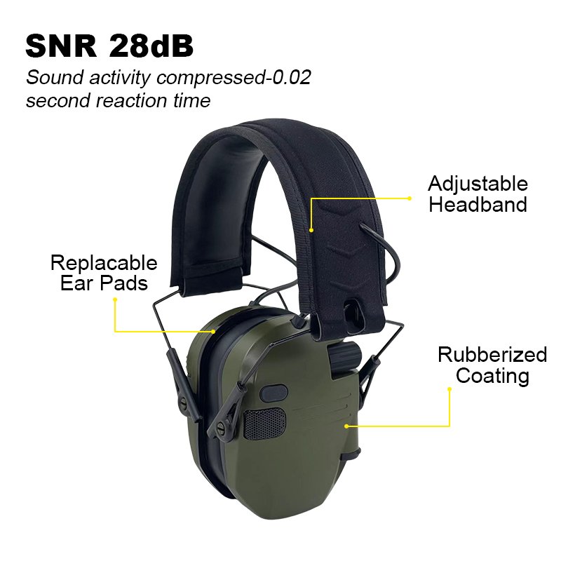 OEM GS452B7AA Electronic Earmuff Noise Cancelling Hunting Active Hearing Protection Tactical Sporting Shooting Ear Muffs