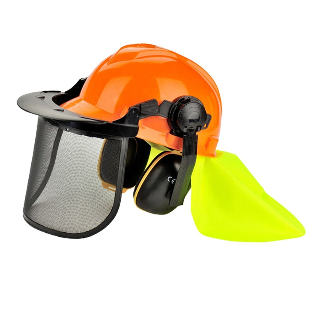 FS3012 Gardening protection Face shield anti-smash anti-splash and anti-noise forest logging safety helmet set