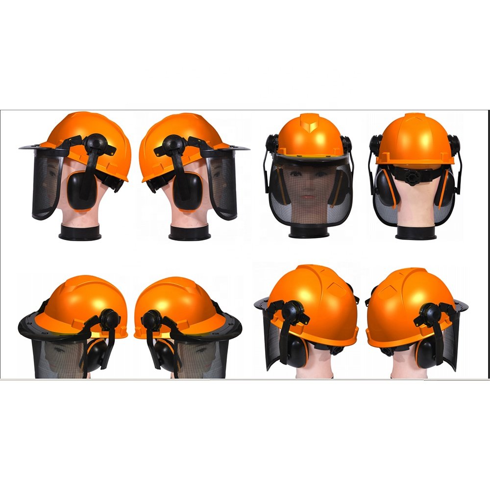 FS3012 Gardening protection Face shield anti-smash anti-splash and anti-noise forest logging safety helmet set