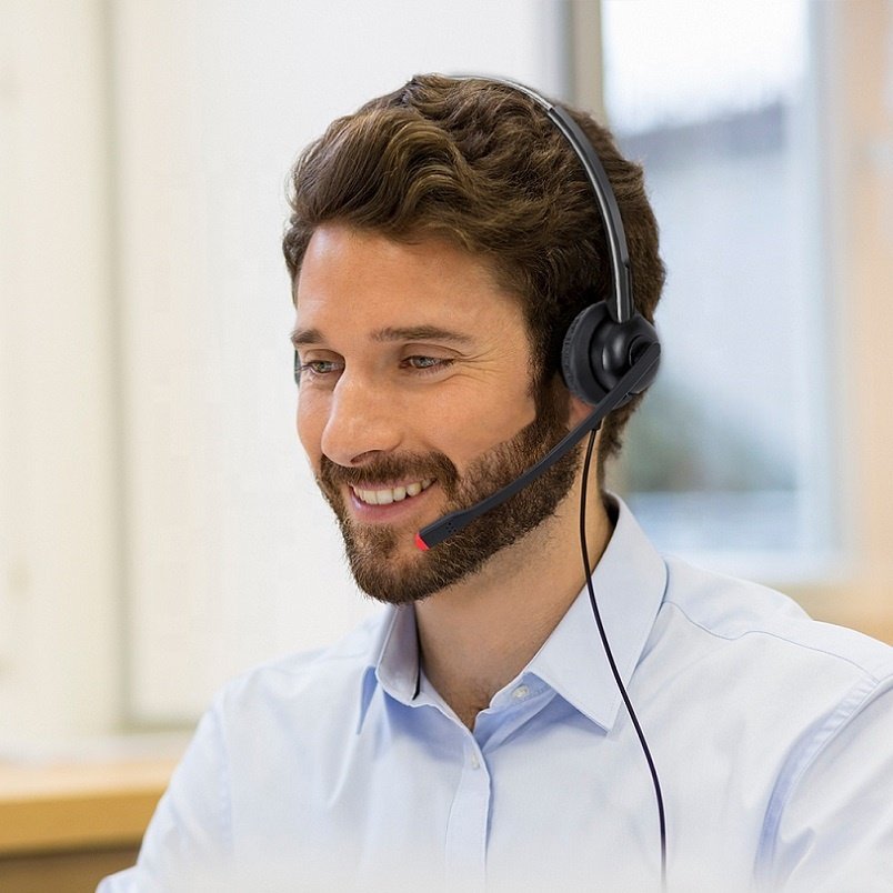 USB Headset with Microphone Noise Cancelling, Computer Headset for Laptop PC Skype Zoom Webinar Call Center Office
