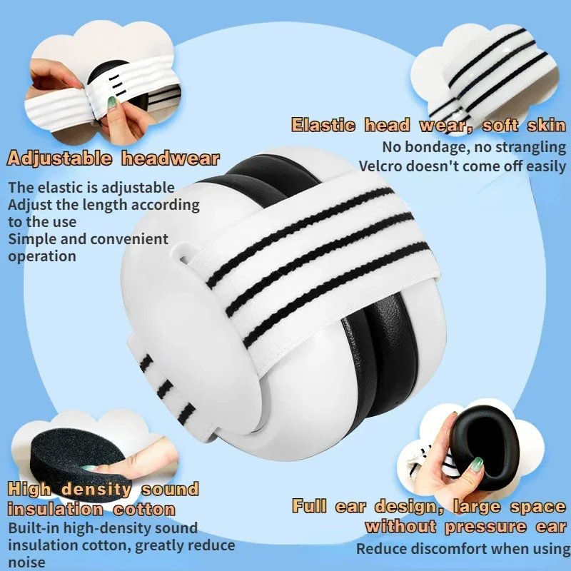 Anti-Noise Baby Earmuff Hearing Protection Safety Ear Muffs Kids Noise Cancelling Headphones Baby Care Products Hot Selling 2024