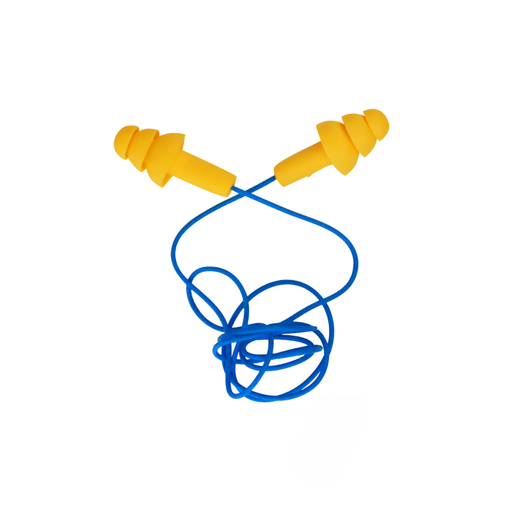 Top Selling elastomeric polymer earplugs with NRR 25dB hearing protection reusable and washable earplugs with cord from Vietnam