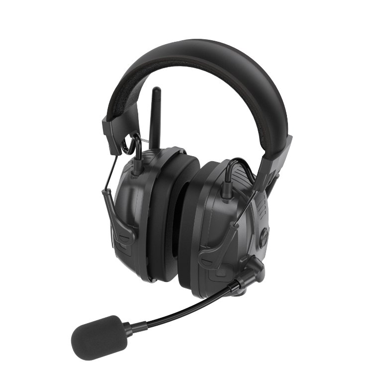 RONGXIANG CE VOX Input Walkie Talkie CE EN352 ANSIS3.19 NRR25dB SNR30dB Hearing Protection Noise Reduction Earmuffs FDM-07
