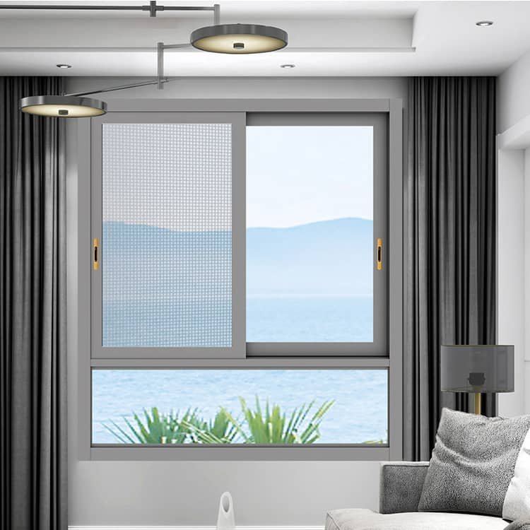 China wholesale reasonable price high rise buildings heard marine boat sliding aluminum frame windows with safety grill