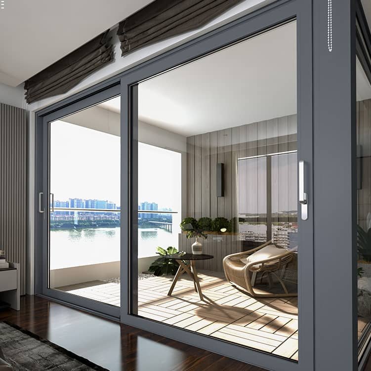 China wholesale reasonable price high rise buildings heard marine boat sliding aluminum frame windows with safety grill