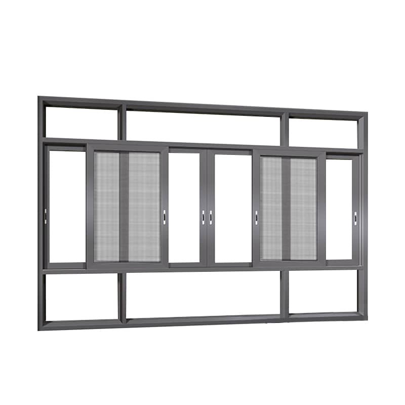 China wholesale reasonable price high rise buildings heard marine boat sliding aluminum frame windows with safety grill