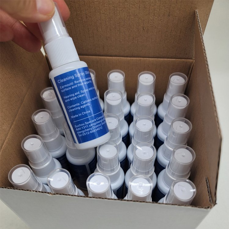 Cleaning spray for hearing protection, mobile phone /custom hearing protection cleaner 30ml clean spray
