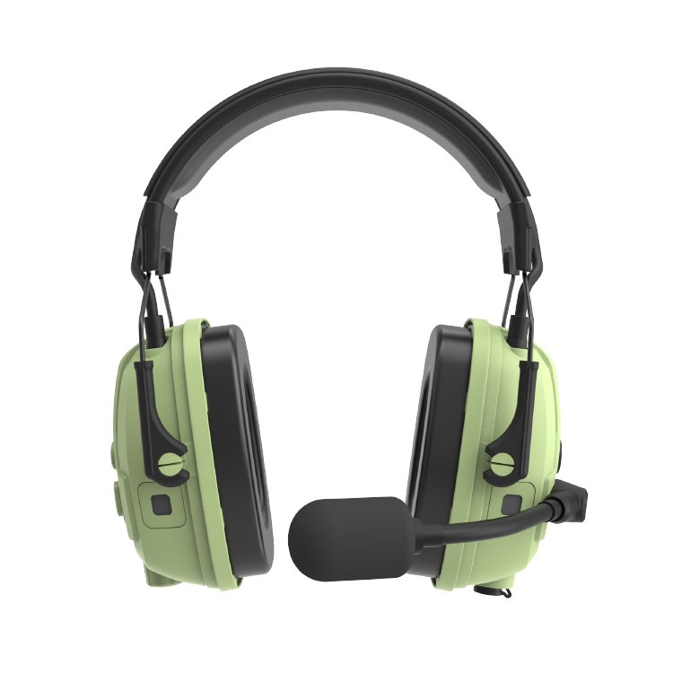 RONGXIANG CE EN352 NRR25dB Type-C Rechargeable Hearing Protection IP67 Airline Safety Earmuff BTM-07