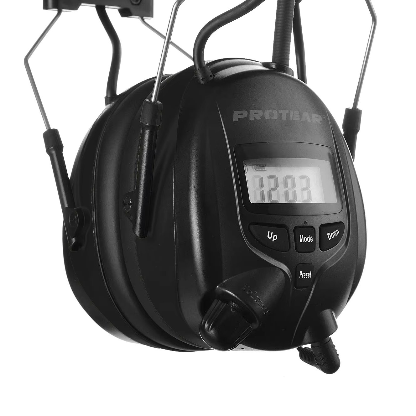 Noise Reduction Ear Muff FM Hearing Protection Earmuffs radio AM/FM with External microphone safely earmuff