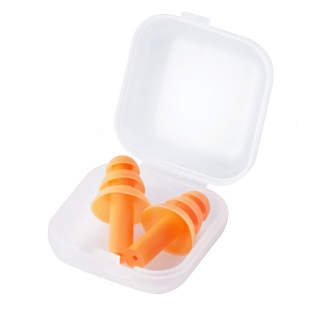 Hearing Protection In Flexible Reusable Silicone Earplugs with Individual Cases