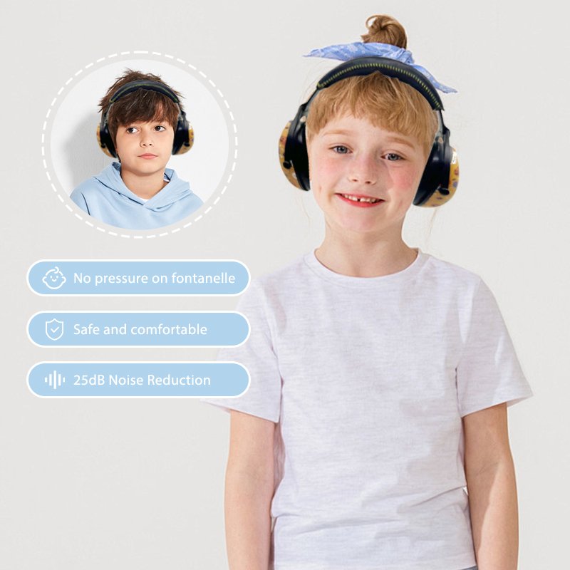 GS130-D Kids Waterproof Sound Proof Hearing Protection Noise Cancelling Ear Muffs Defenders Children Sleeping Earmuffs for Baby