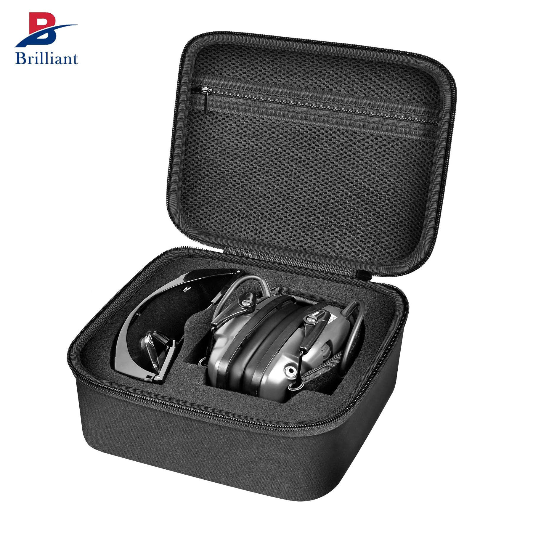 Brilliant Customized Eva Case for Shooting Hunting Hearing Ear Protection Carrying Case for Razor Slim Electronic Earmuffs