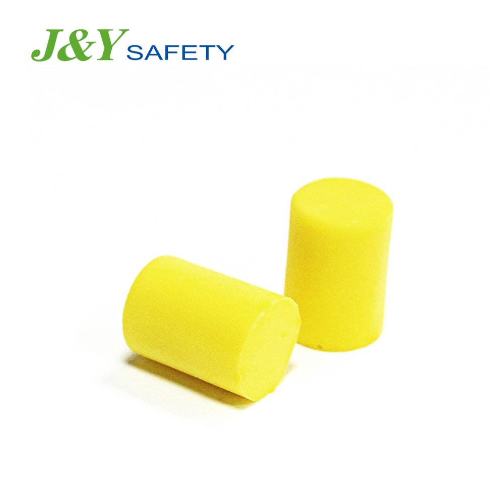 Color Customized Soft PU Foam Cylindrical Noise Reduction Earplugs Disposable Safety Wired Earplugs