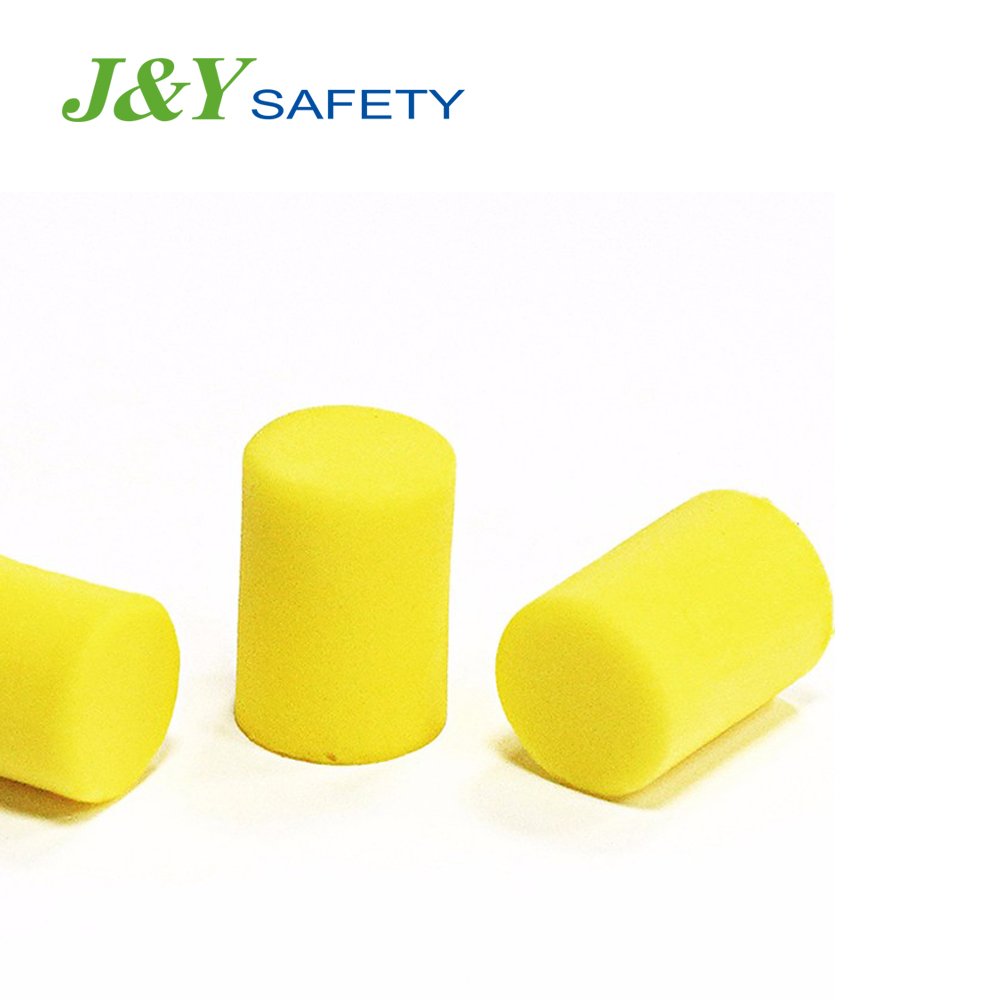 Color Customized Soft PU Foam Cylindrical Noise Reduction Earplugs Disposable Safety Wired Earplugs