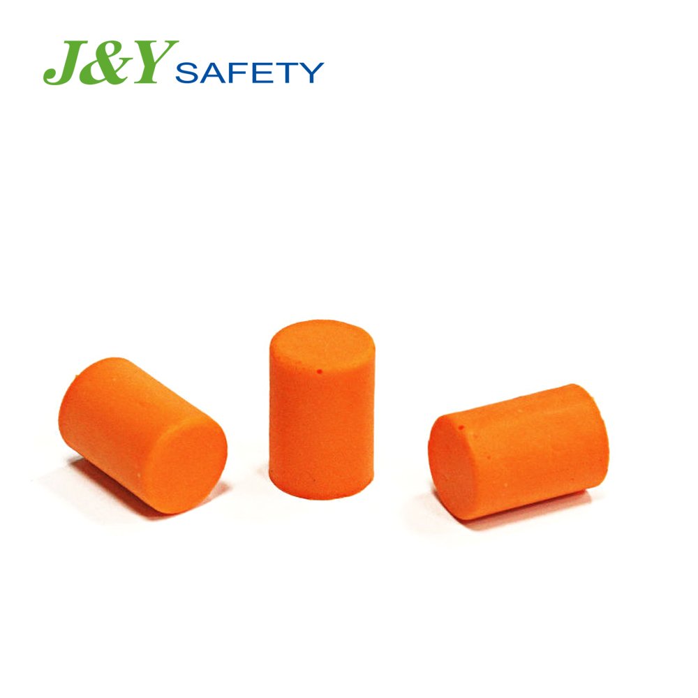 Color Customized Soft PU Foam Cylindrical Noise Reduction Earplugs Disposable Safety Wired Earplugs