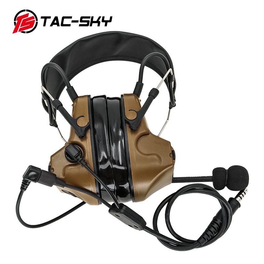 TS TAC-SKY COMTAC Y Cable Adapter Tactical Accessories for Electronic Ear Muffs Hearing Protection COMTAC I II III XPI Headset