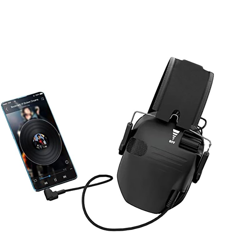Pickup Noise Cancelling Foldable Portable Design Electronic Ear Muffs 3.5mm Hearing Protectors Ear Defenders Earmuffs