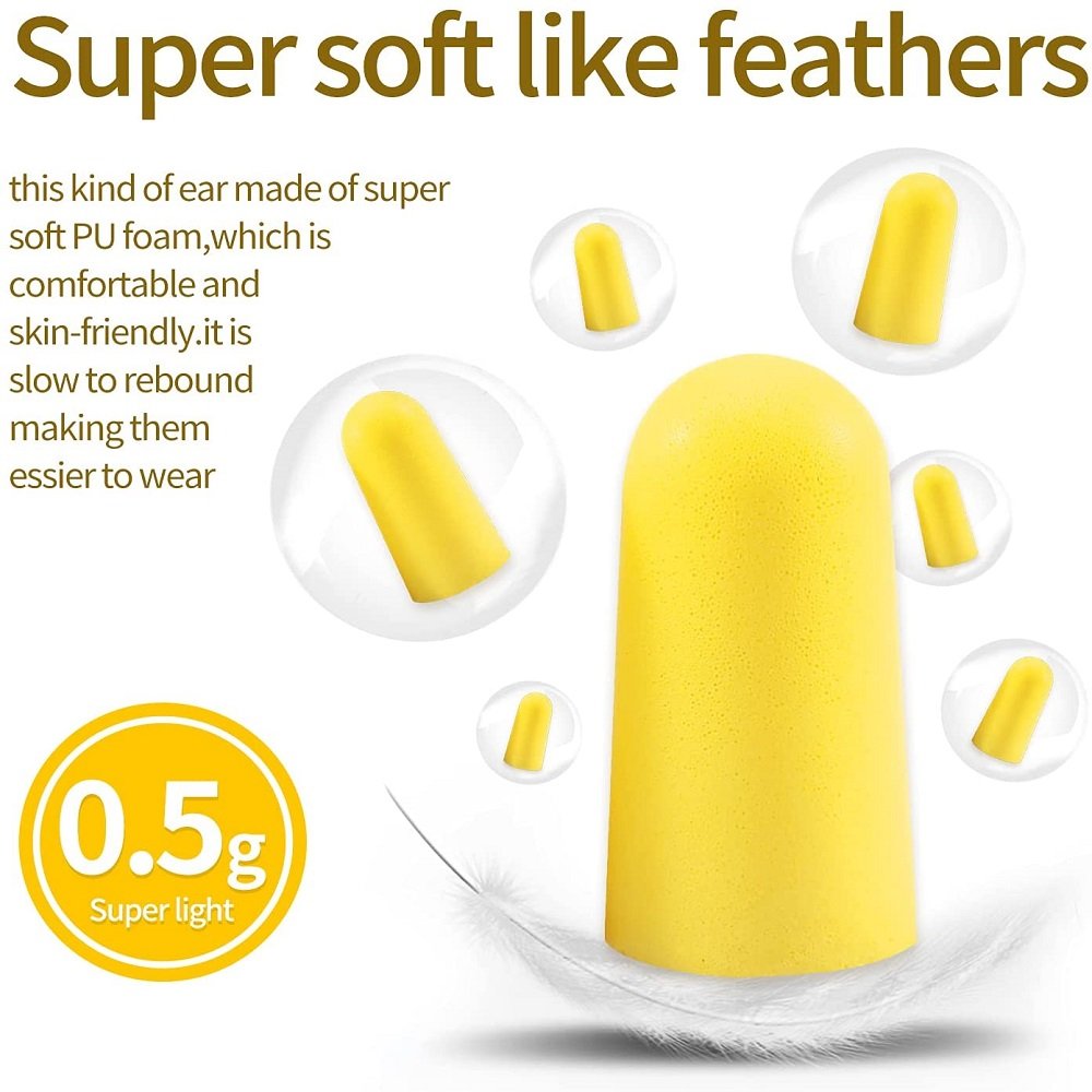 50 Pair Soundproof Sleep No Noise Earplugs Foam Ear Plugs With Cannisters