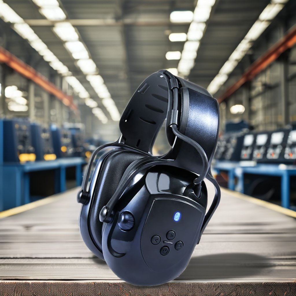 Microphone Bluetooth Audio Jack Earmuffs Multi-Functional ABS Electronic Communication Noise Reduction Hearing Protector