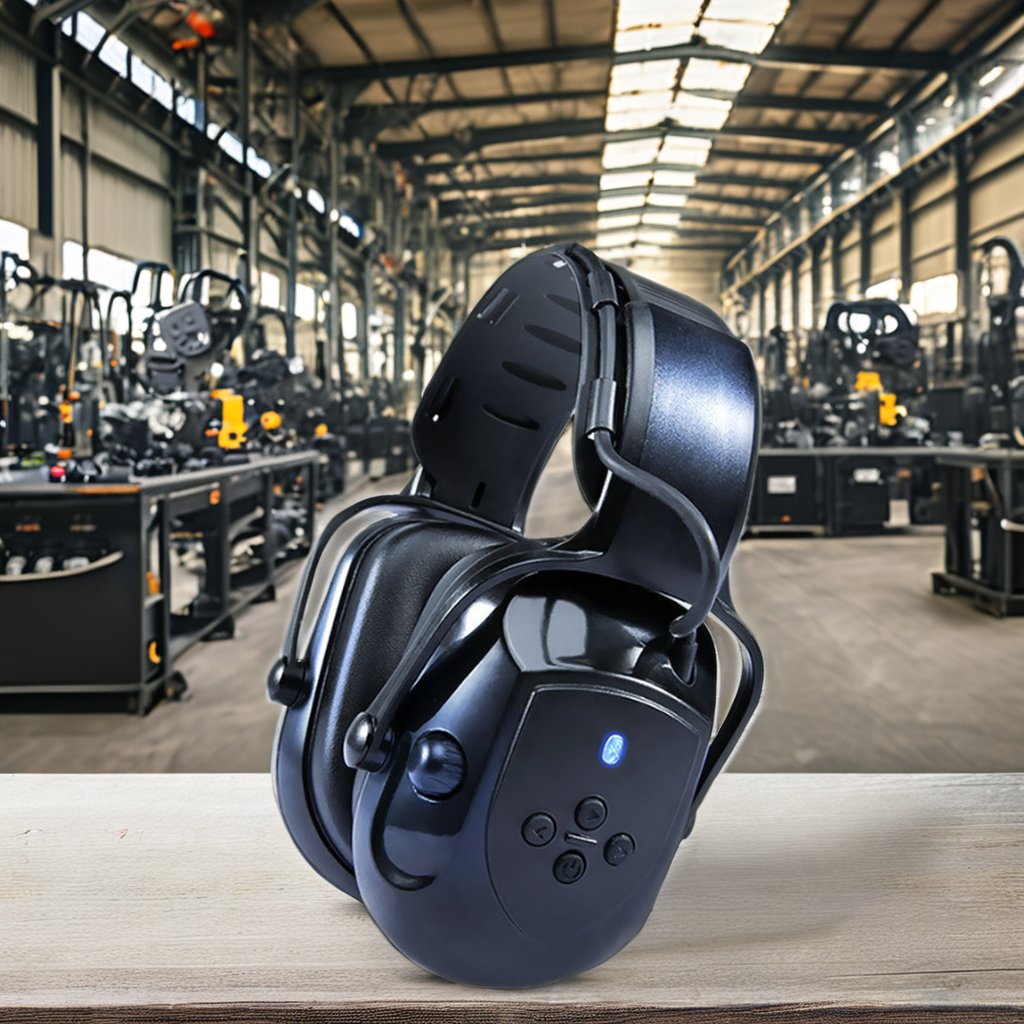 Microphone Bluetooth Audio Jack Earmuffs Multi-Functional ABS Electronic Communication Noise Reduction Hearing Protector