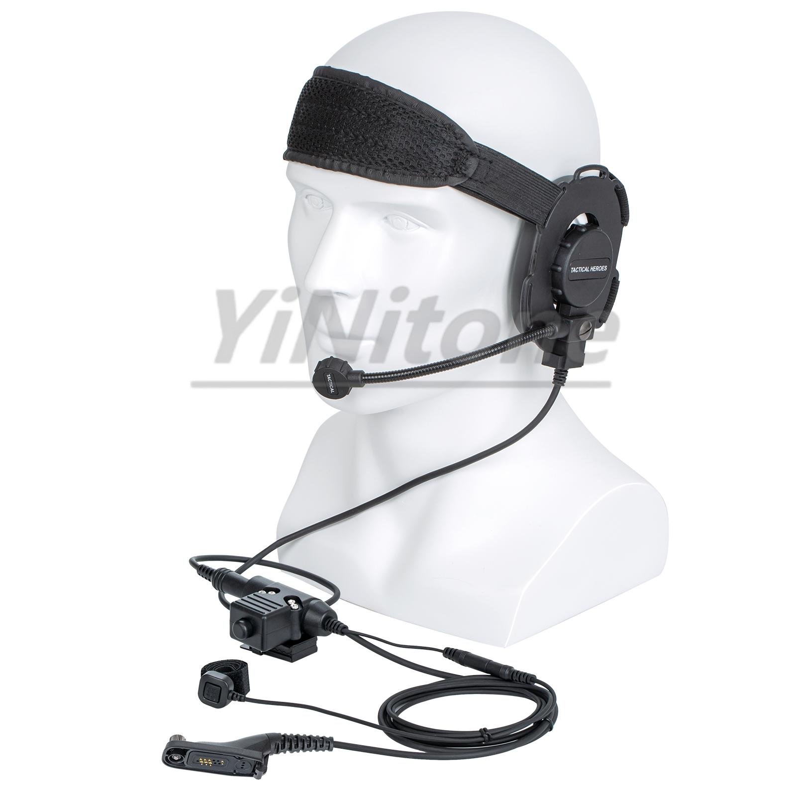 HD03 Bowman Elite II walkie talkie earphone with Finger Mic and U94 PTT Adapter for Motorola XiR P8268 8260 Radio headset set