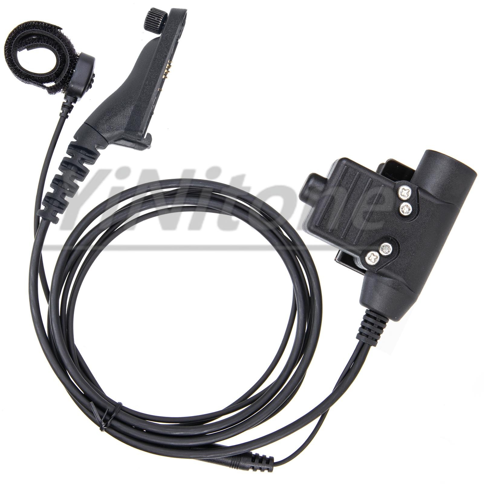 HD03 Bowman Elite II walkie talkie earphone with Finger Mic and U94 PTT Adapter for Motorola XiR P8268 8260 Radio headset set