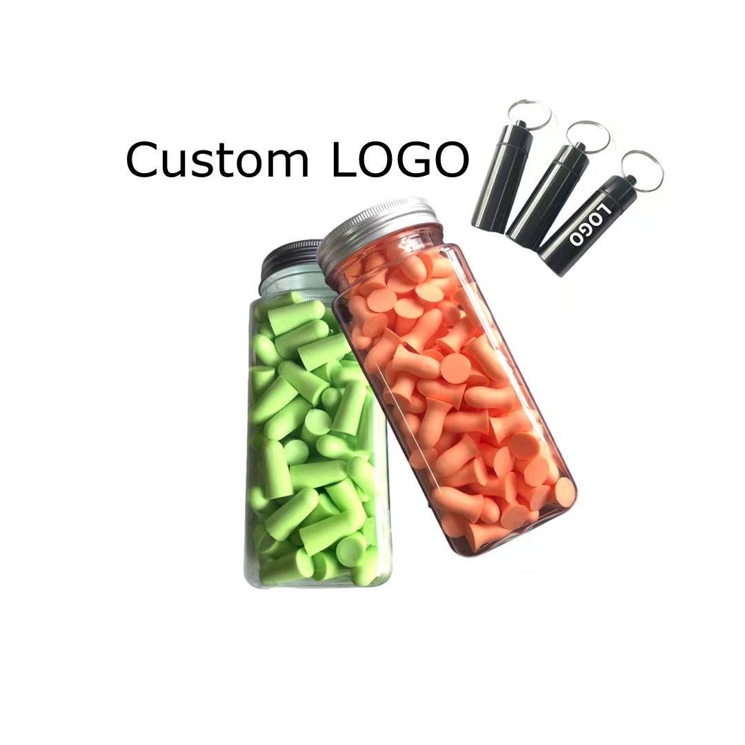 Rate 35.5db Noise Reduction Soft Sponge Earplugs Sleeping Ear Good Quality Custom Logo Foam Earplugs