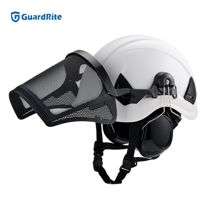 ABS Work Hard Hat Safety Helmet Combination Set with Visor and Ear Protection