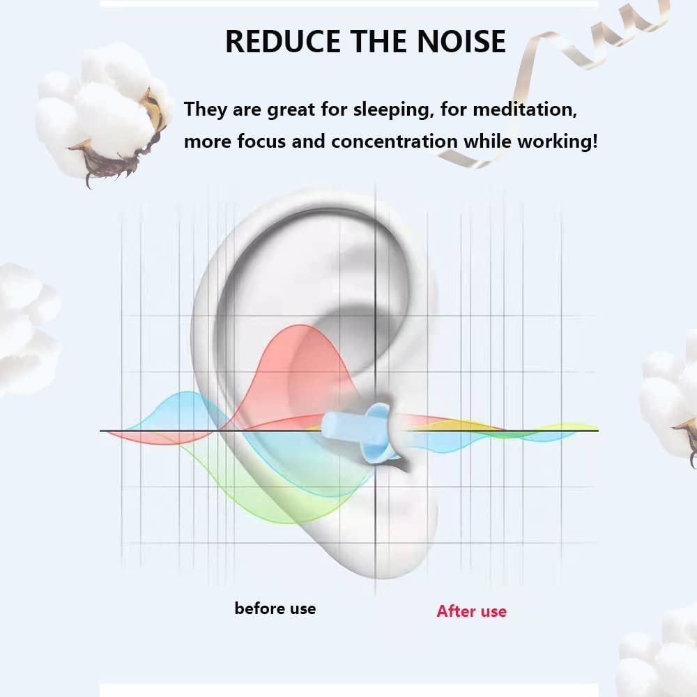 Custom 38 dB Silicone Sleep Earplugs Waterproof Quiet Ear Plugs for Noise Reduction Hearing Protection Sleep Noise Cancelling