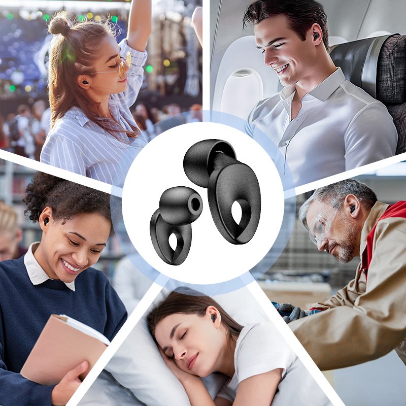 Wholesale New Patent 4 Size 28dB Hearing Protection Noise Cancelling Ear Plugs Sound Insulation Silicon Earplugs for Sleeping