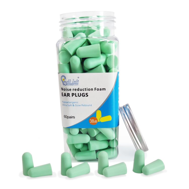 60 Pairs Foam Earplugs for sleeping noise canceling