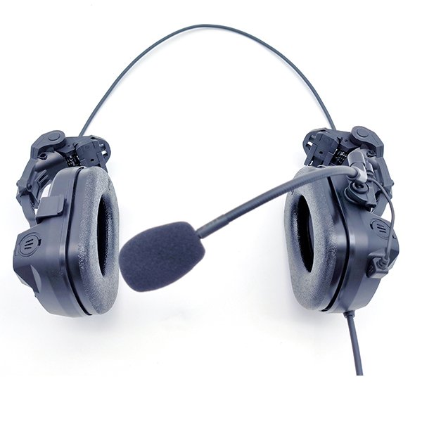 Helmet Rear-Mounted Hearing Protective Headset