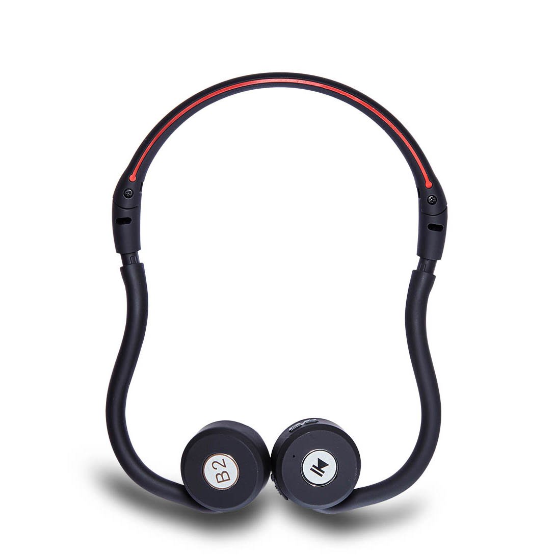 Wireless bone conduction sport headset hearing protection bone conduction earphones foldable neckband