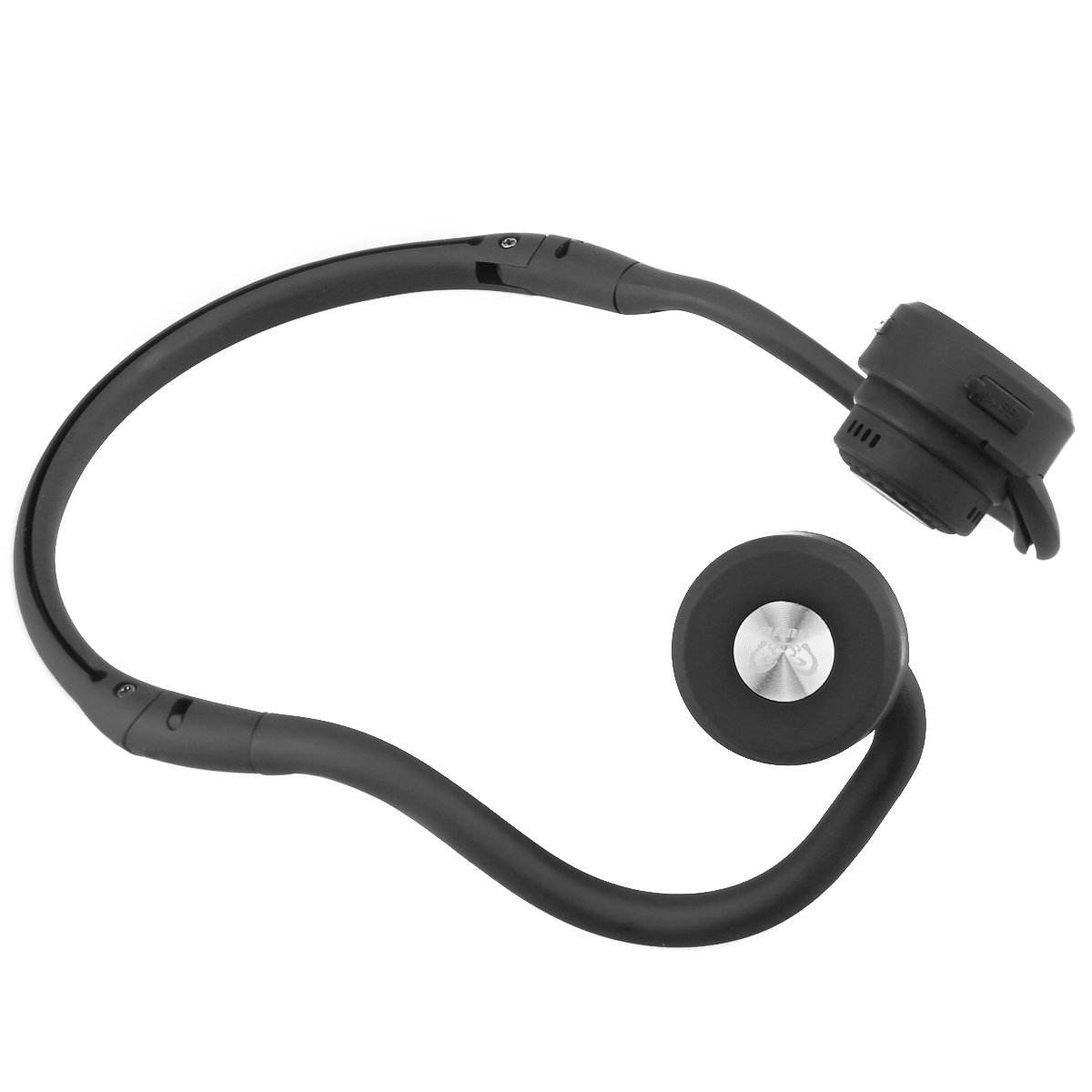 Wireless bone conduction sport headset hearing protection bone conduction earphones foldable neckband