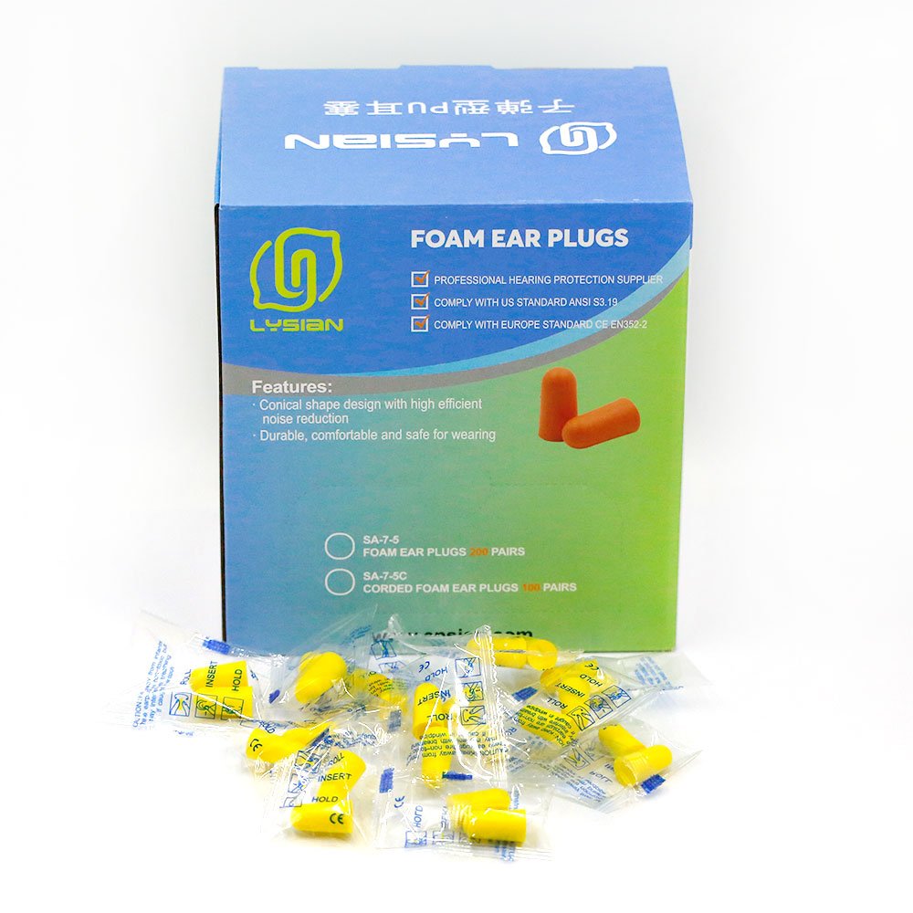Wholesale Disposable Sleeping 38dB CE Noise Reduction Hearing Protection Earplugs Foam Ear Plugs