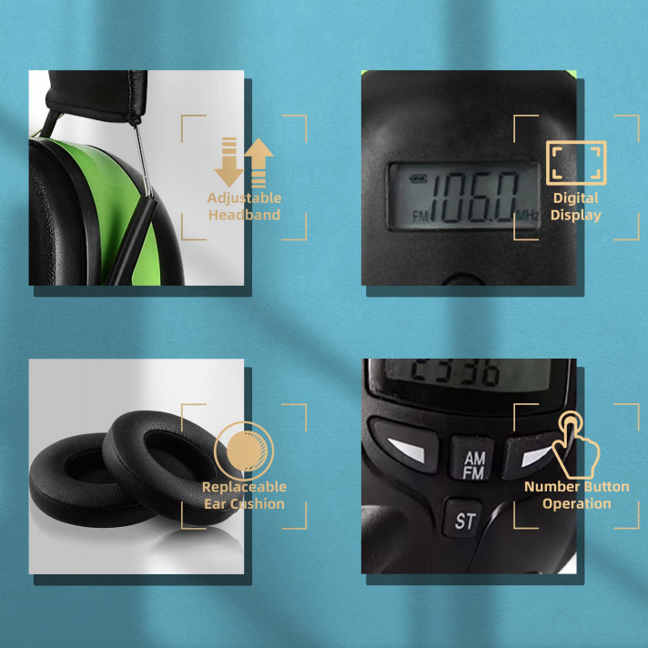 OEM GS181R DAB Headset with AM/FM Radio Noise Reduction Safety Features Hearing Protection