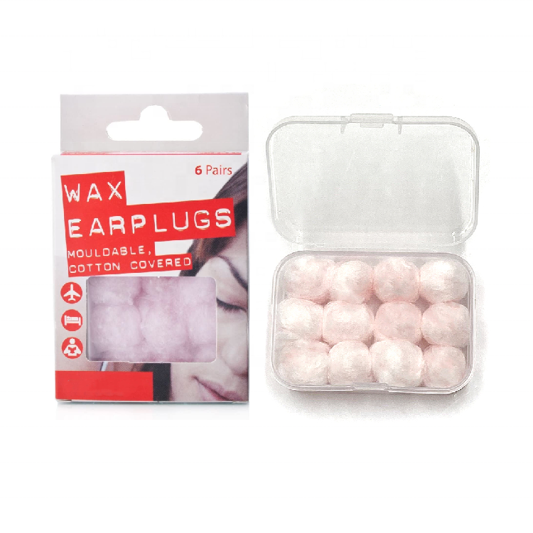 Wax Earplugs for Sleeping Soundproof Noise Cancelling Round Earplug with Custom Packing Design Hearing Protection for Swimming