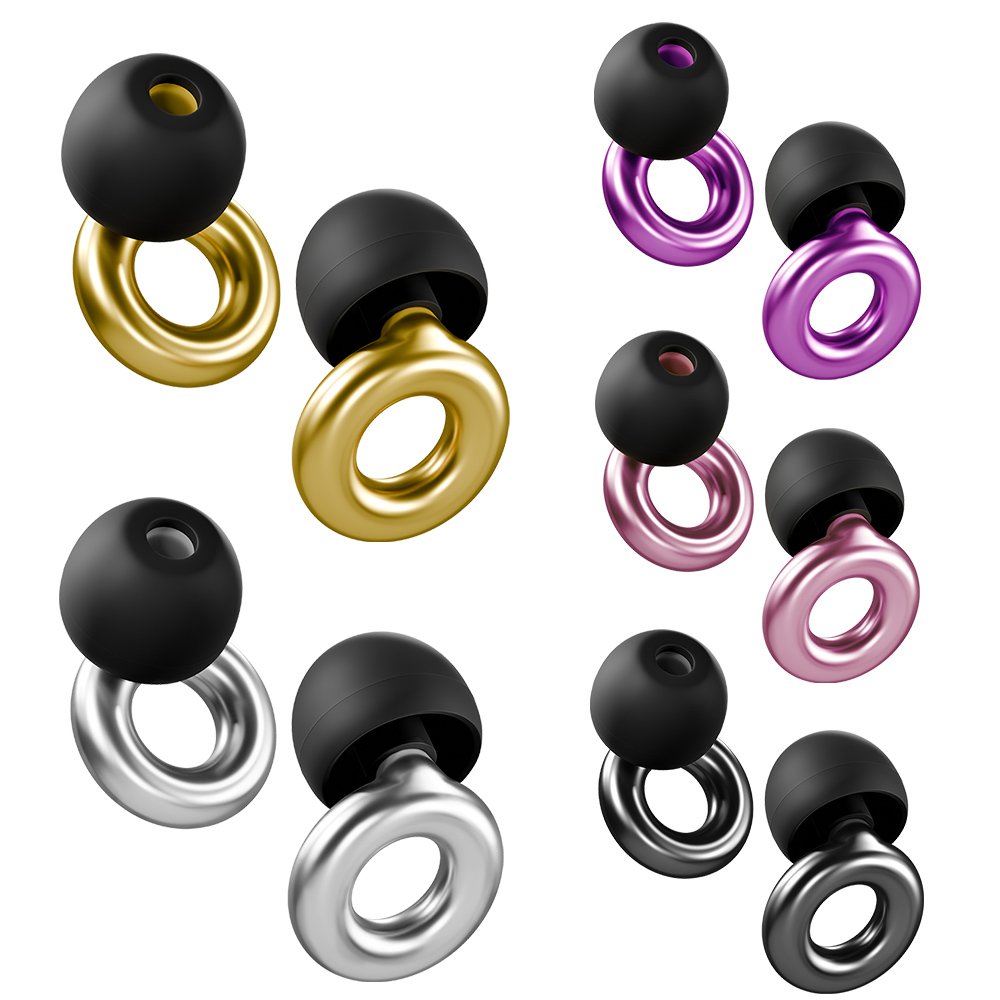 High Fidelity Silicone Earplugs Ear Hear Protection Noise Cancelling for Swimming ,Concert,Festival