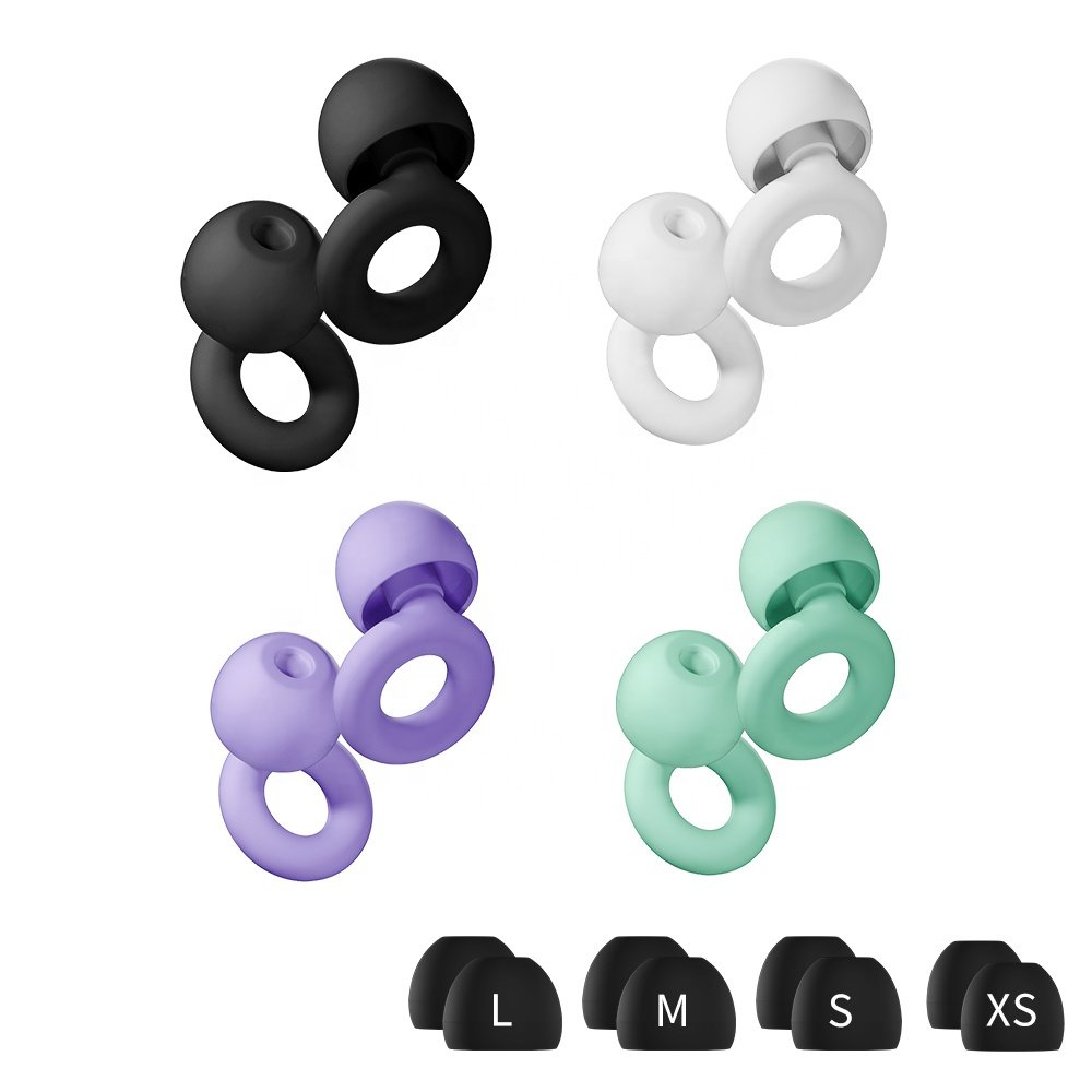 Hearing Protection Earplugs Sound Reusable Soft Sleep Silicone ear plugs Sound insulation Sleep Noise Reduction for sleep music