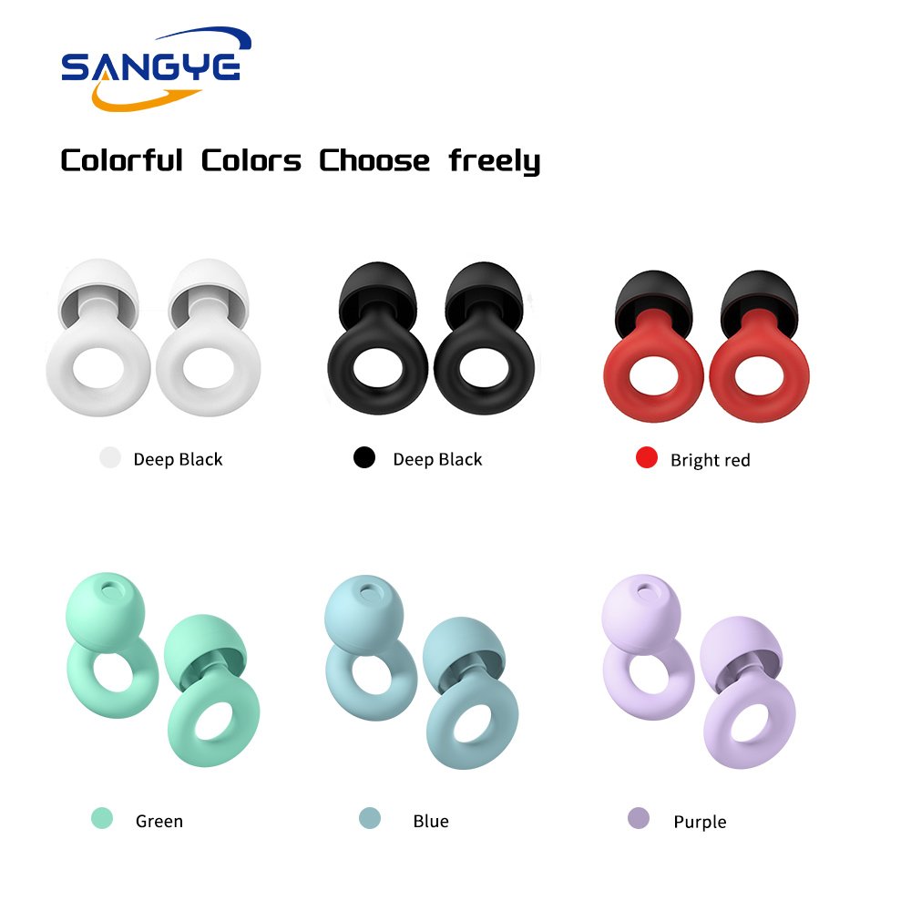 Hearing Protection Earplugs Sound Reusable Soft Sleep Silicone ear plugs Sound insulation Sleep Noise Reduction for sleep music