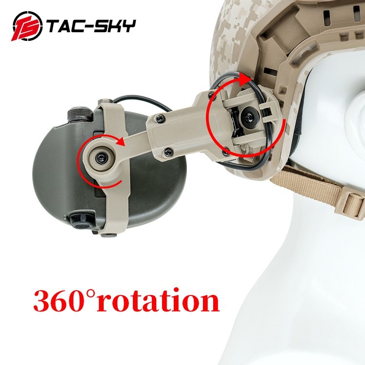 TS TAC-SKY SORDIN Tactical Hunting Airsoft Hearing Protection Shooting Headset Accessory Helmet ARC Rail Adapter