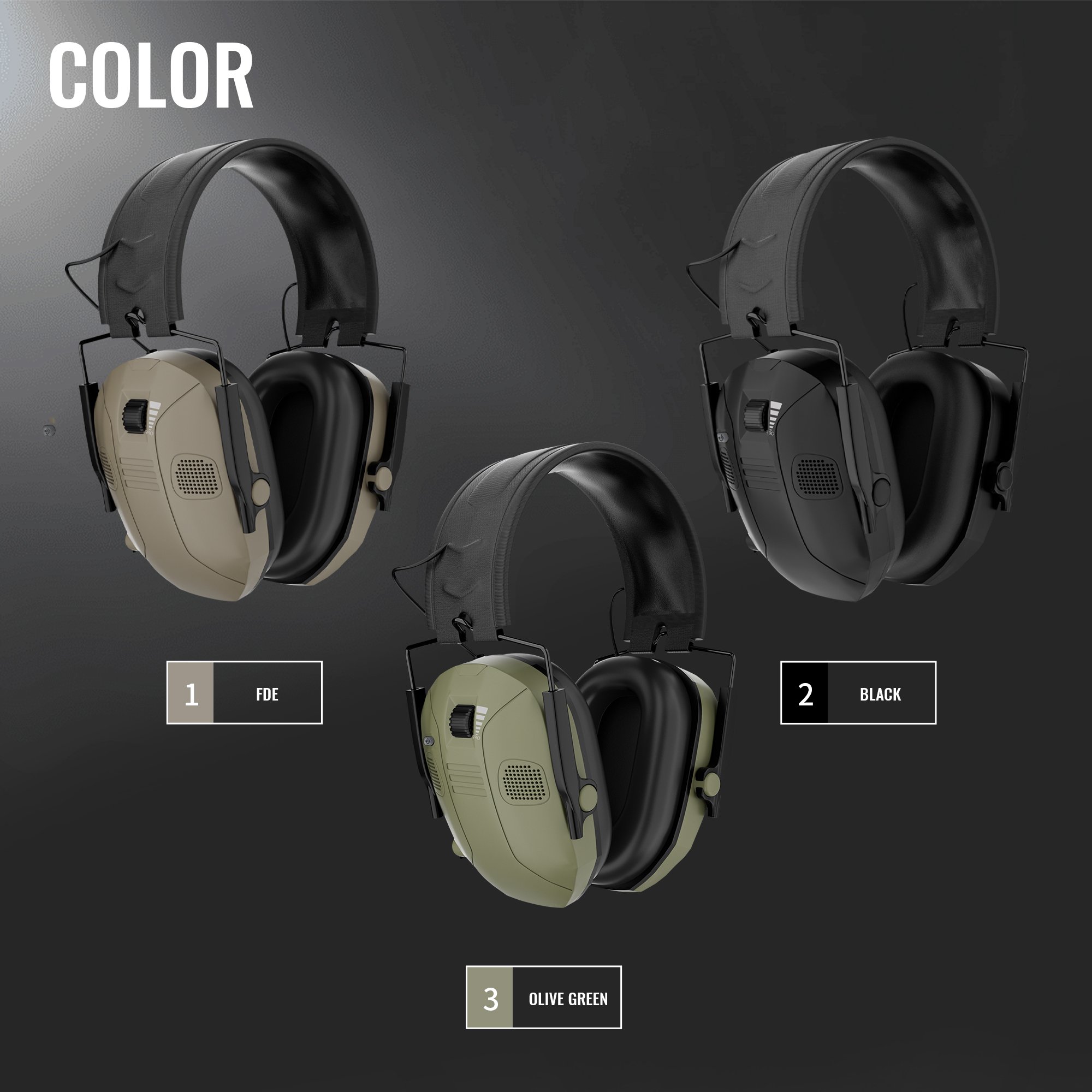 MIC Bluetooth Tactical Headset Hearing Protection Noise Cancelling Electronic Shooting Earmuffs Protective Ear Muffs Defender