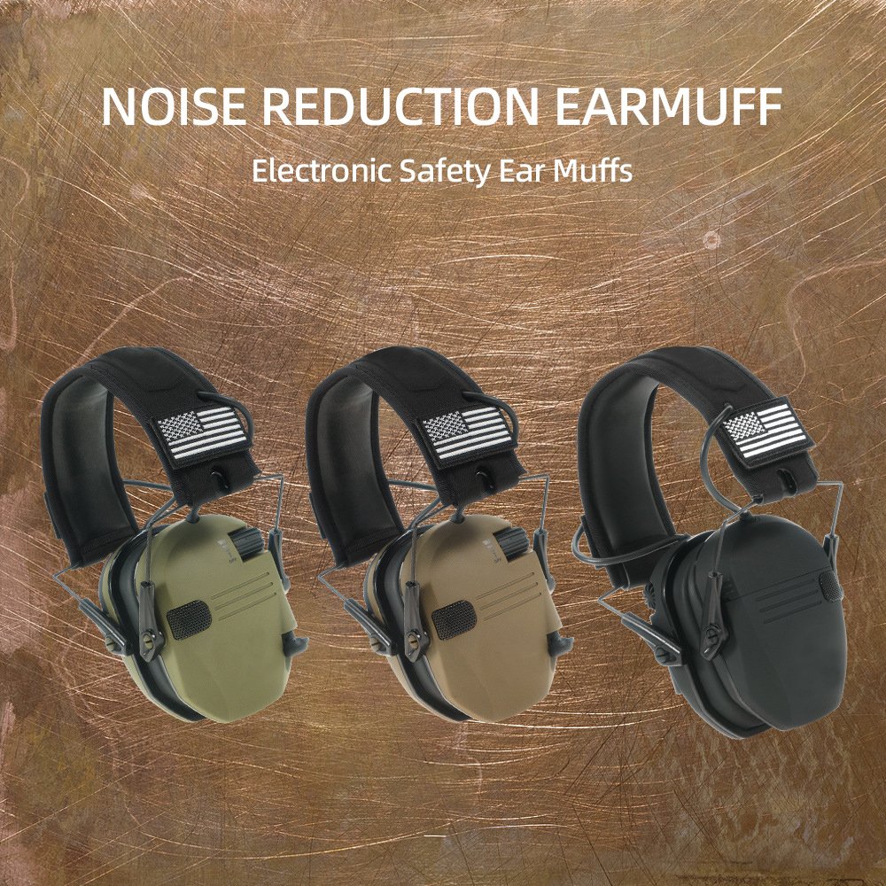 shooter hearing protection 4 Pickup microphones Electronic Protective earmuffs shooting ear muffs Tactical shooting Headphone