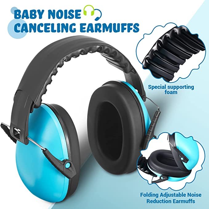 Wejump Kids Noise Canceling Headphones Ear Protection Headphones Ear Muffs for Noise Reduction 26 Db Adjustable